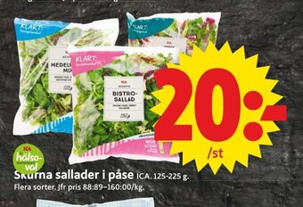 ICA Supermarket Skurna Sallader i Påse erbjuda