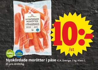 ICA Supermarket Nyskördade Morötter i Påse erbjuda