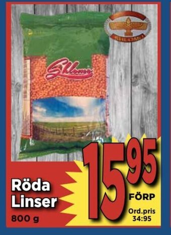 Supergrossen Röda Linser erbjuda