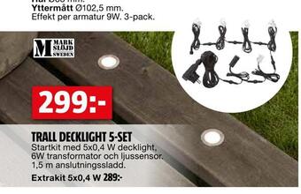 Bauhaus Trall decklight 5-set erbjuda