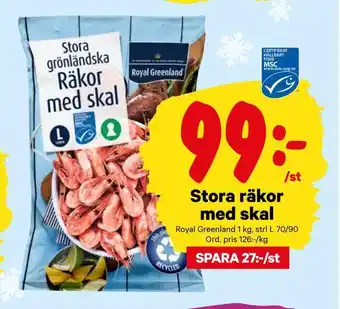 City Gross Stora räkor med skal erbjuda