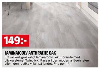 Bauhaus Laminatgolv anthracite oak erbjuda