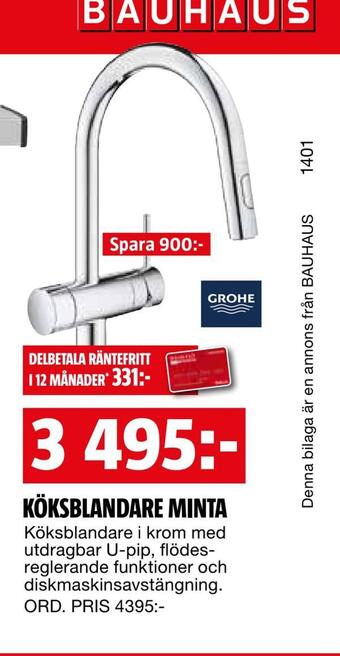 Bauhaus Köksblandare minta erbjuda
