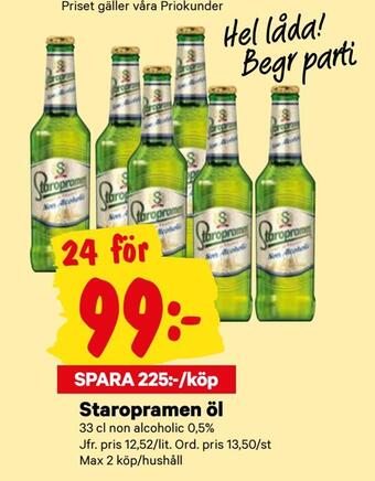 City Gross Staropramen öl erbjuda