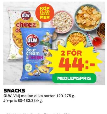Coop Daglivs Snacks erbjuda