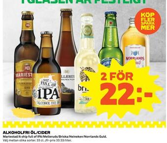 Coop Daglivs Alkoholfri öl/cider erbjuda