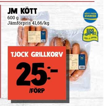 MatArket Tjock grillkorv erbjuda