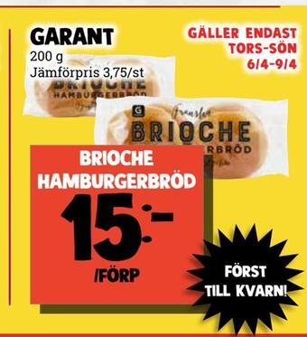 Brioche hamburgerbröd