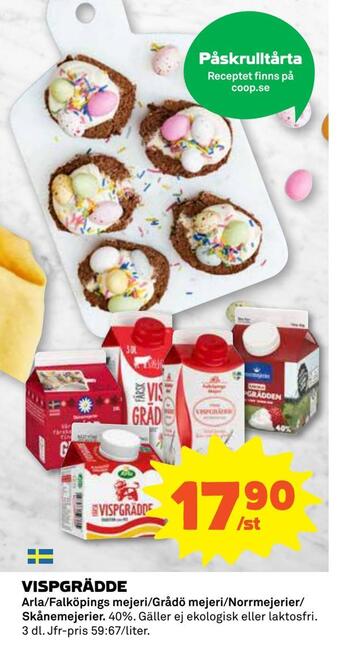 Coop Daglivs Vispgrädde erbjuda