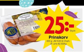 Matöppet Prinskorv erbjuda