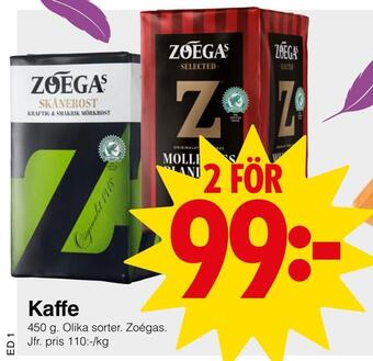 Matöppet Kaffe erbjuda