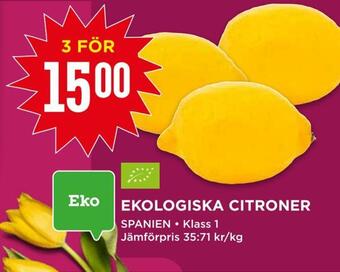 Willys Ekologiska citroner erbjuda