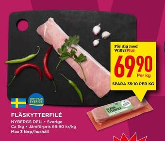 Willys Fläskytterfilé erbjuda
