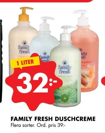 ÖoB Family fresh duschcreme erbjuda