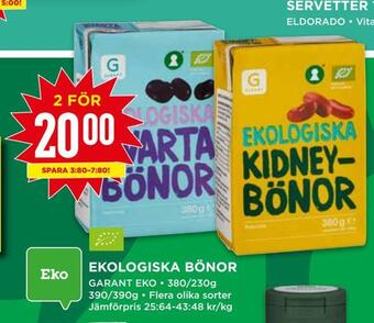 Willys Ekologiska bönor erbjuda