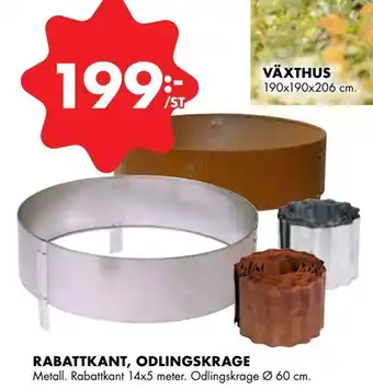 ÖoB Pallkrage rabattkant, odlingskrage erbjuda
