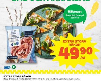 Coop Extra stora räkor erbjuda
