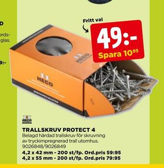 Jem&Fix Trallskruv protect 4 erbjuda