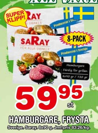 Nya Pulsen Hamburgare, frysta erbjuda