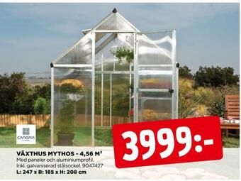 Jem&Fix Växthus mythos - 4,56 m2 erbjuda