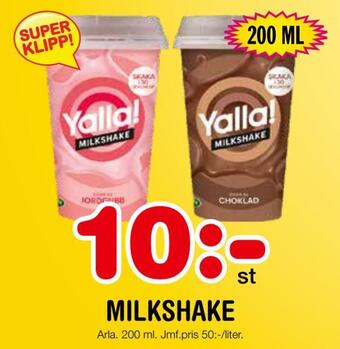 Nya Pulsen Milkshake erbjuda