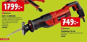 Jem&Fix Tigersåg te-ap erbjuda
