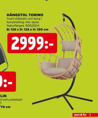 Jem&Fix Hängstol torino erbjuda