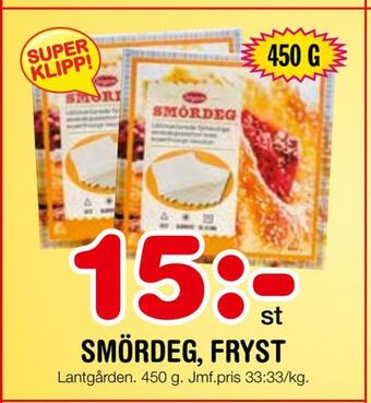 Nya Pulsen Smördeg, fryst erbjuda