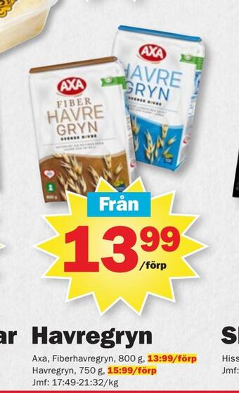 Pekås Havregryn erbjuda