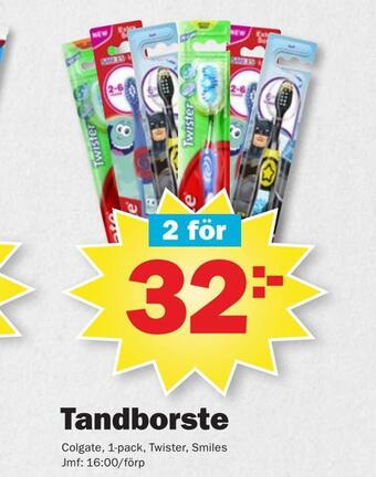 Pekås Tandborste erbjuda