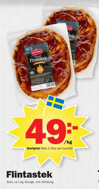 Pekås Flintastek erbjuda
