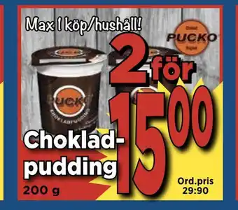Supergrossen Choklad pudding erbjuda