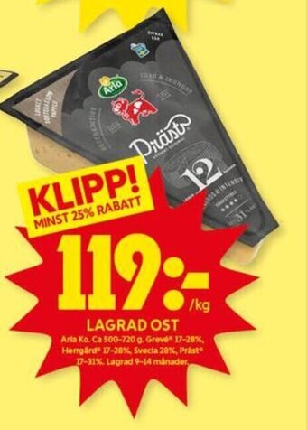 ICA Kvantum Lagrad Ost erbjuda