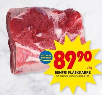 ICA Kvantum Benfri Fläskkarré erbjuda