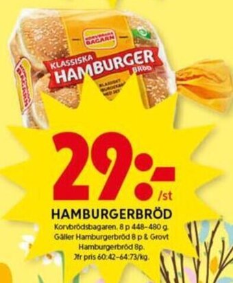 ICA Kvantum Hamburgerbröd erbjuda