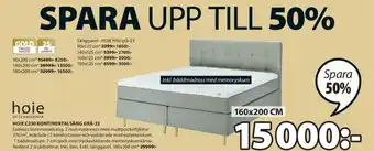 JYSK høie C250 Kontinentalsäng Grå-23 160x200cm erbjuda