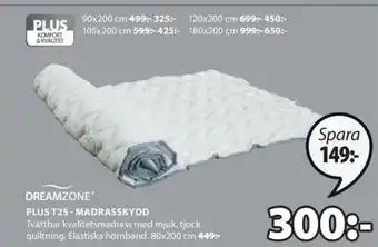 Dreamzone Plus T25 - Madrasskydd 80x200cm