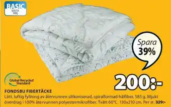 JYSK Fondsbu Fibertäcke 150x210cm erbjuda
