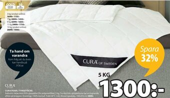 JYSK Cura Pearl Tyngdtäcke 150x210cm erbjuda