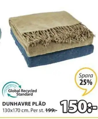 JYSK Dunhavre Pläd 130x170cm erbjuda
