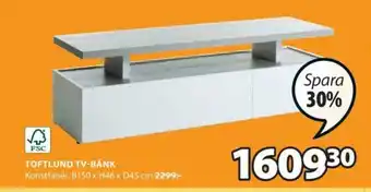 JYSK FSC Toftlund TV-Bänk B150 x H46 x D45cm erbjuda