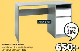 JYSK Billund Skrivbord B54 x L120 x H75cm erbjuda