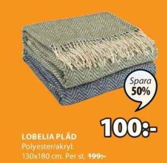 JYSK Lobelia Pläd 130x180cm erbjuda