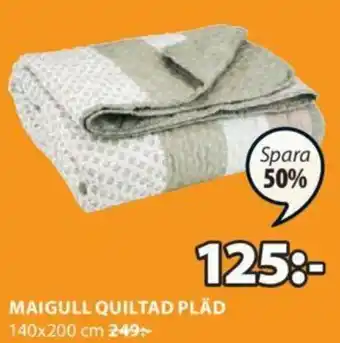 JYSK Maigull Quiltad Pläd 140x200cm erbjuda