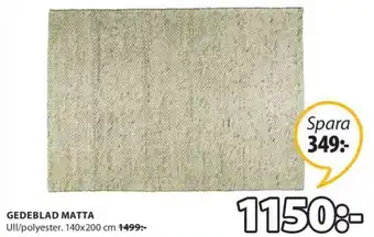 JYSK Gedeblad Matta 140x200cm erbjuda