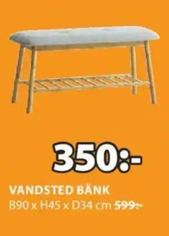 JYSK Vandsted Bänk B90 x H45 x D34cm erbjuda