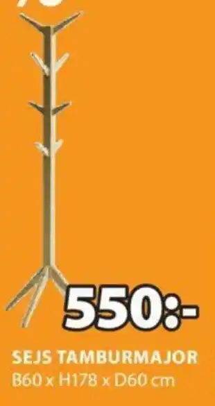 Sejs Tamburmajor B60 x H178 x D60cm