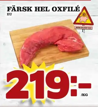 Matdax Färsk hel oxfilé erbjuda