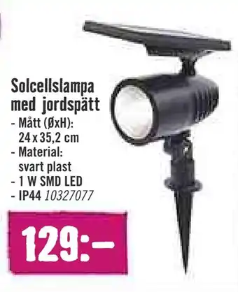 Solcellslampa med jordspätt