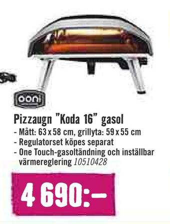 Pizzaugn koda 16 gasol